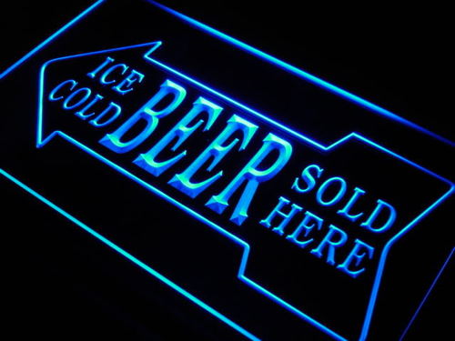 Ice Cold Beer Bar Pub Club Neon Light Sign